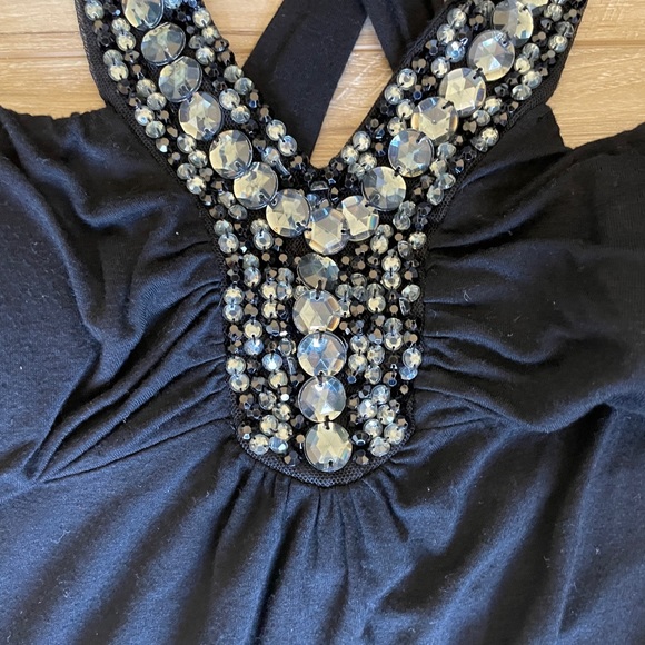 Black rhinestone shirt - Picture 3 of 3
